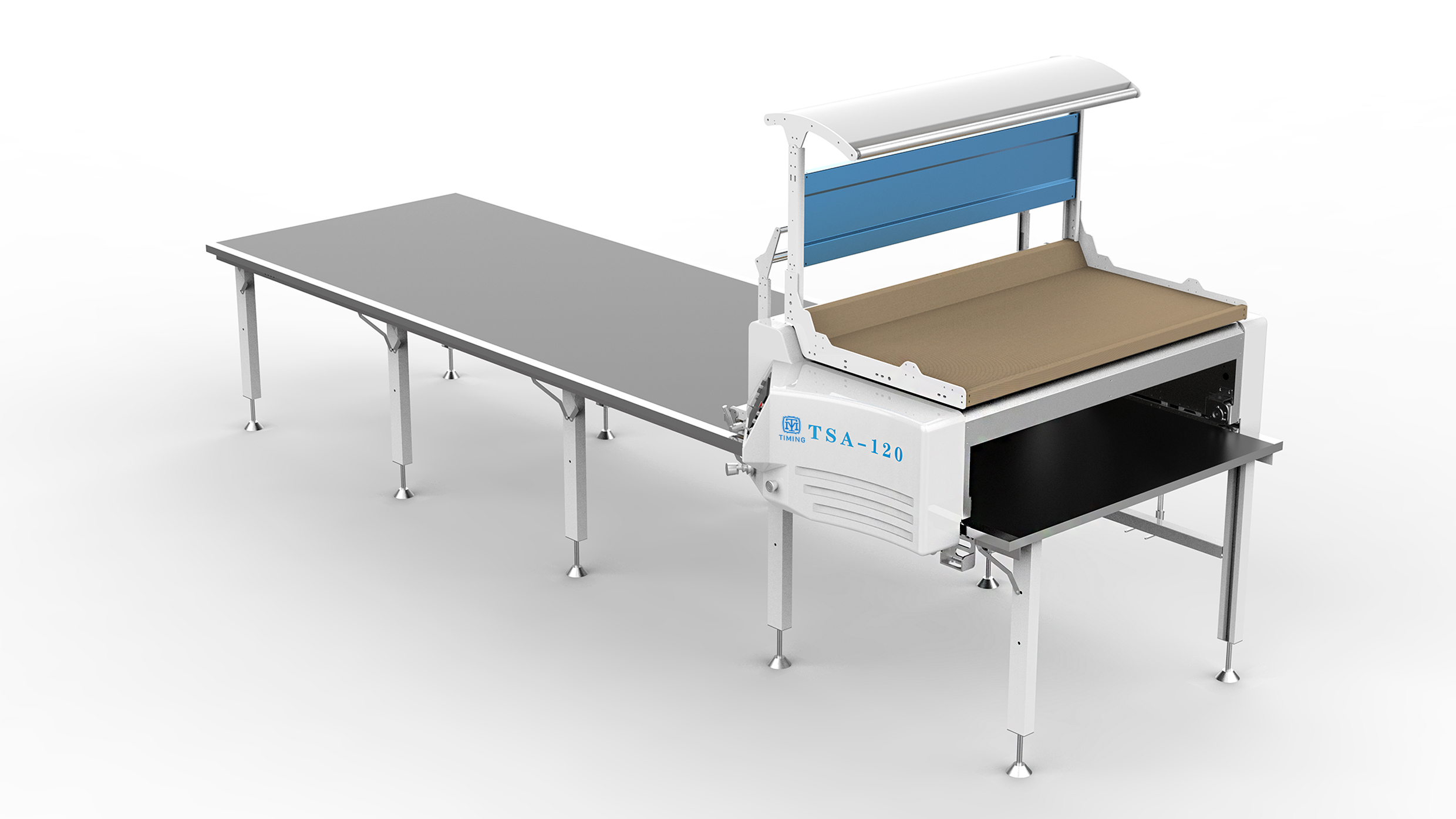 Tubular book folded fabric only spreading machine