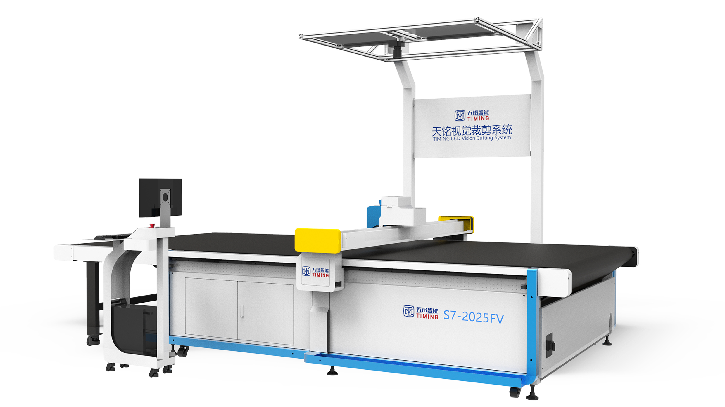 Single layer cnc automatic fabric cutting machine CCD Vision cutting system